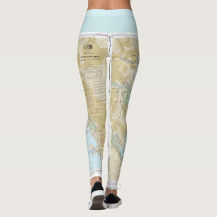 Boating Nautical Chart of San Francisco Bay Leggings