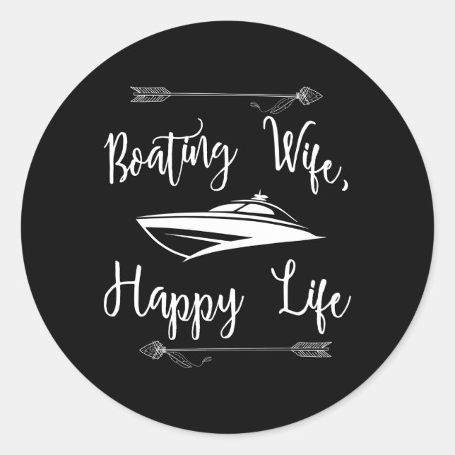 Boating Nautical Sailing Boat Classic Round Sticker (Front)