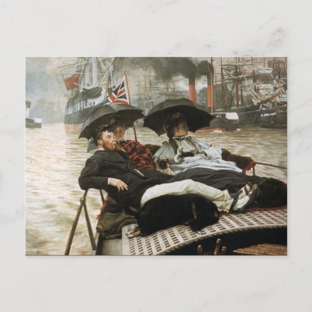 Boating on the Harbour Postcard (Front)