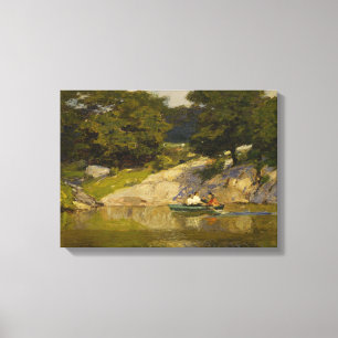 Boating on the Lake in Central Park (NYC) Canvas Print