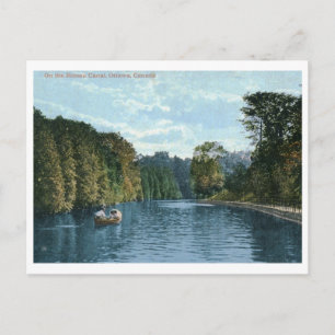 Boating on the Rideau Canal, Ottawa Vintage Postcard