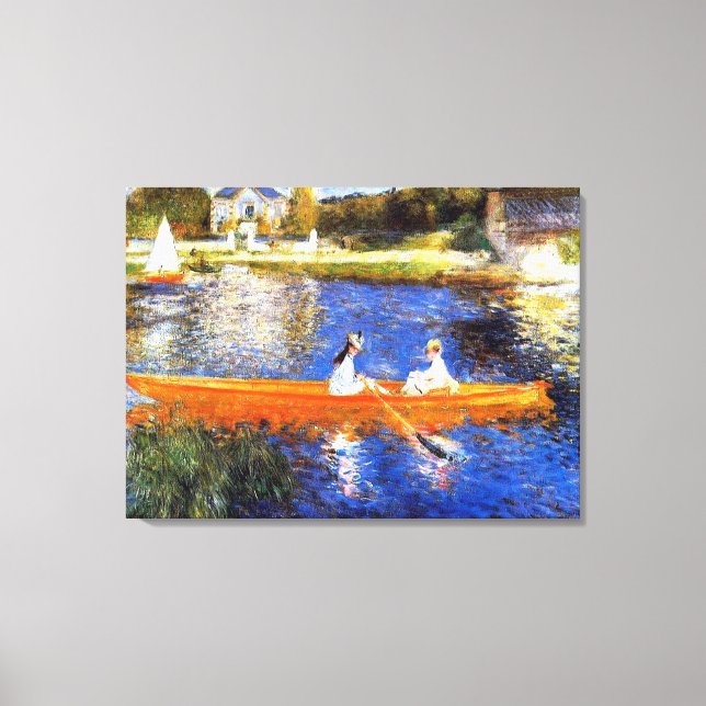 Boating on the Seine River Renoir Fine Art Canvas Print (Front)