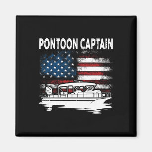 Boating Pontoon Captain 4th Of July Pontoon Boat Magnet