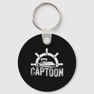 Boating Pontoon Captain Pontoon Boat Captoon  Key Ring