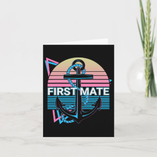 Boating Retro First Mate Card