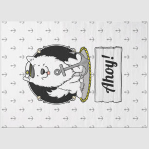 Boating Sailing Nautical American Eskimo Dog Cute Tissue Paper