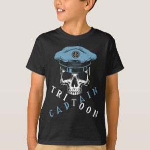 Boating Tritoon Captain Flatboat Life Pontoon For T-Shirt