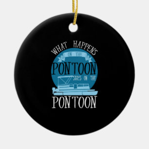 BOATING - What Happens On The Pontoon Ceramic Tree Decoration