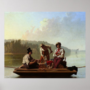 Boatmen on the Missouri River Poster