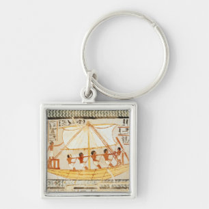 Boatmen on the Nile, from the Tomb of Sennefe Key Ring