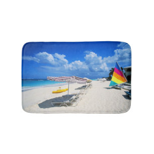 Boats And Beach Chairs Bath Mat