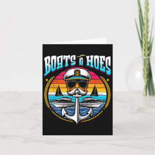 Boats And Hoes Boat Lover Boating Anchor Cruising Card