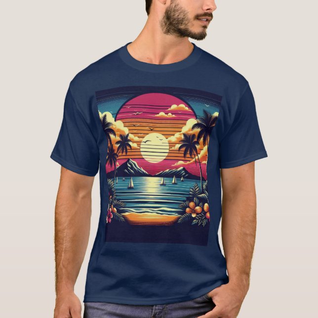 Boats and Palms T-shirt (Front)