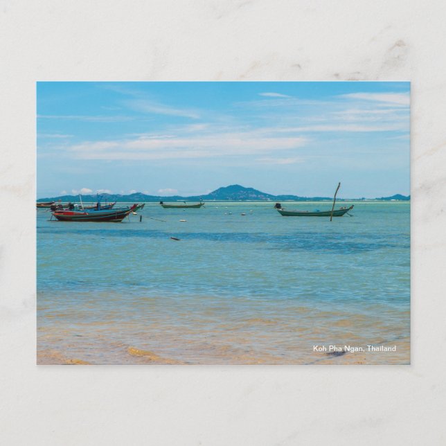 Boats at Koh Phangan Postcard (Front)