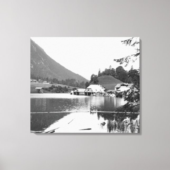 Boats at Konigssee, c.1910 Canvas Print (Front)
