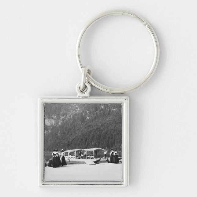 Boats at Konigssee, c.1910 Key Ring (Front)