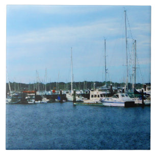 Boats at Newport RI Tile