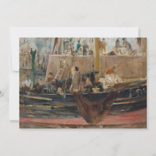 Boats at Quay   Berthe Morisot