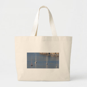 Boats at rest in Sorrento Italy Large Tote Bag
