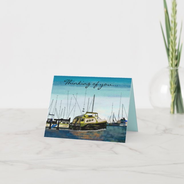Boats at the Harbour Cards (Front)