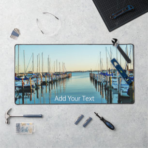 Boats at the Marina by Shirley Taylor Desk Mat
