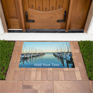 Boats At The Marina by Shirley Taylor Doormat