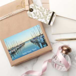 Boats At The Marina by Shirley Taylor  Rectangular Sticker