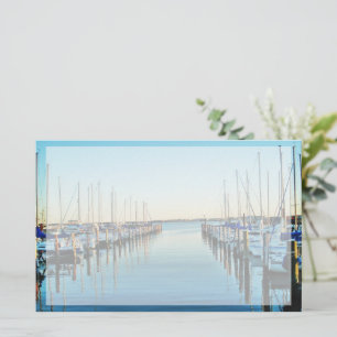 Boats At The Marina by Shirley Taylor Stationery