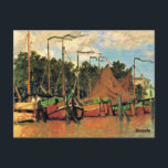 Boats at Zaandam by Claude Monet,  Postcard<br><div class="desc">Boats at Zaandam,  famous painting by Claude Monet,  1871.</div>