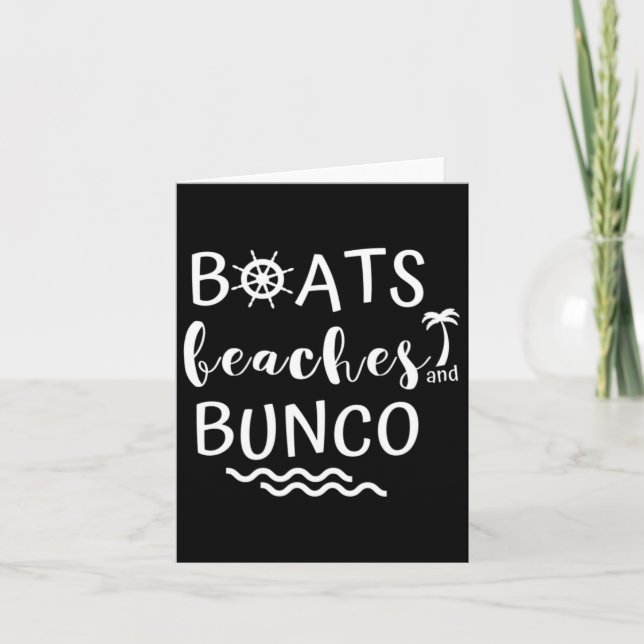 Boats Beaches Bunco Cruise Travel Girls Game Trip  Card (Front)