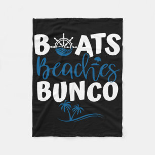 Boats Beaches Bunco Cruise Travel Girls Game Trip Fleece Blanket
