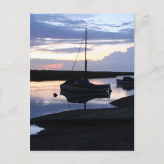 Boats Blakeney at dusk Postcard