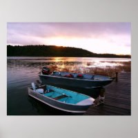 Boats by the Dock at Sundown