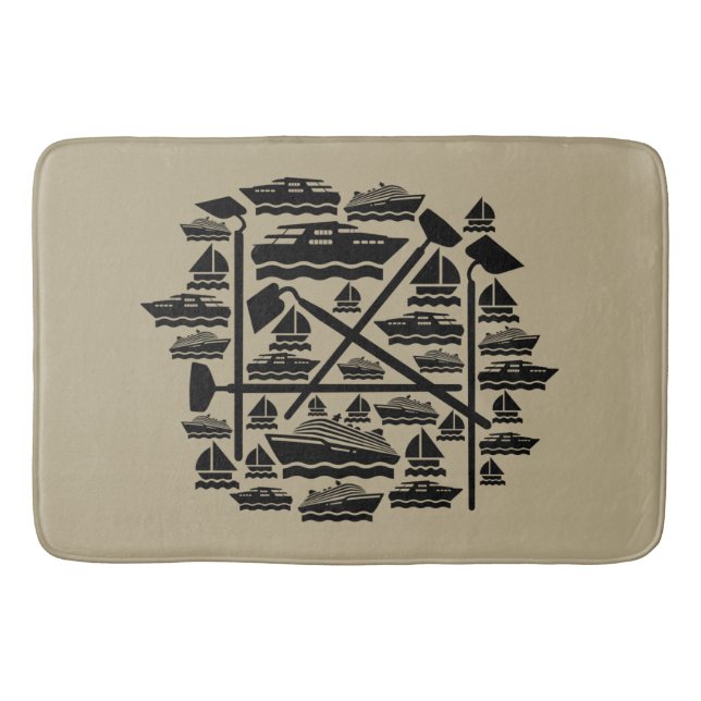 Boats & Hoes Bath Mat (Front)