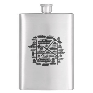 Boats & Hoes Hip Flask