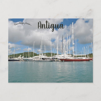 Boats in Antigua Postcard