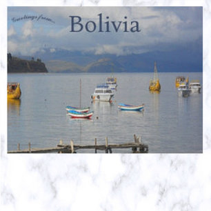Boats in Bolivia Postcard