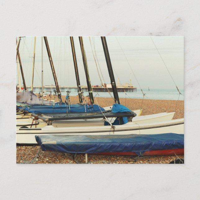 Boats in Brighton, UK Postcard (Front)