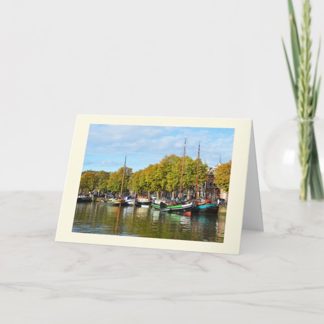 Boats in Dordrecht Card (Front)
