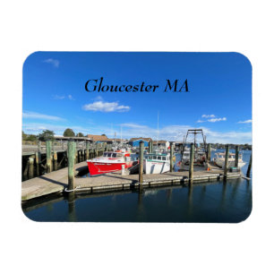 Boats in Gloucester harbour Magnet