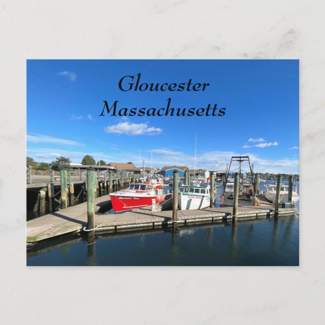Boats in Gloucester harbour Postcard (Front)