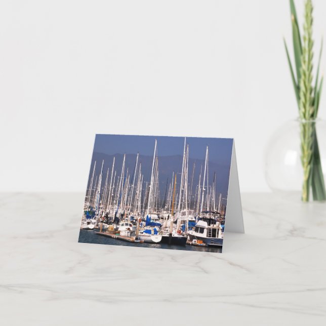 Boats in Marina Card (Front)