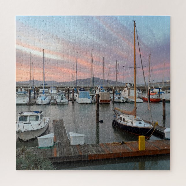 Boats in marina jigsaw puzzle (Vertical)