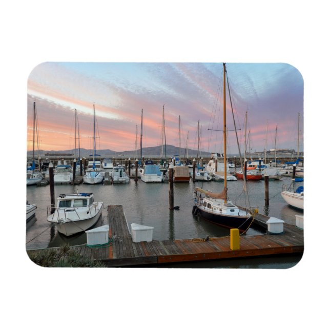 Boats in marina magnet (Horizontal)