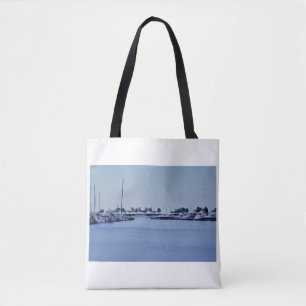 Boats in Marina on Lake 2 Tote Bag