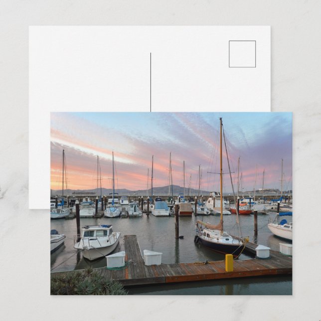 Boats in marina postcard (Front/Back)