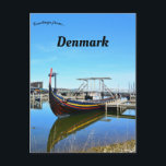 Boats in Roskilde Denmark Postcard<br><div class="desc">This postcard offers a view of a boat in Roskilde,  Denmark. Photo credit: reza hoque,  2018.

Enjoy your new Boats in Roskilde Denmark Postcard!</div>
