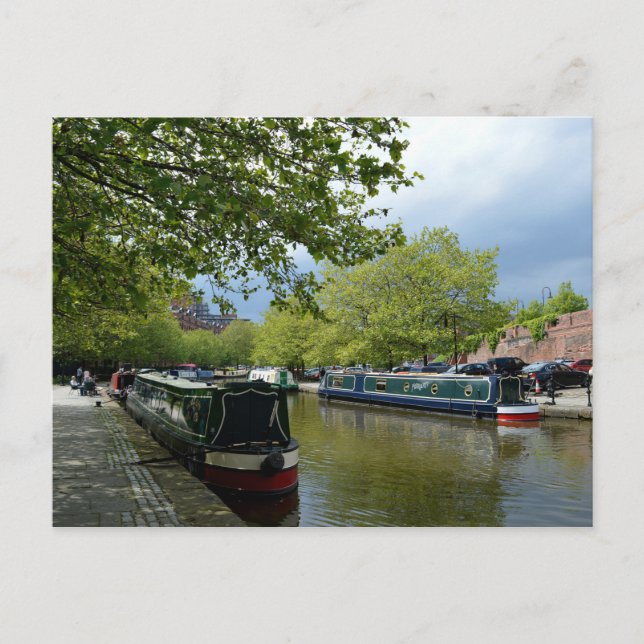Boats in the canal, Castlefield Manchester Postcard (Front)