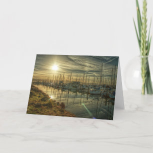Boats in the Harbour 2 Greeting Card