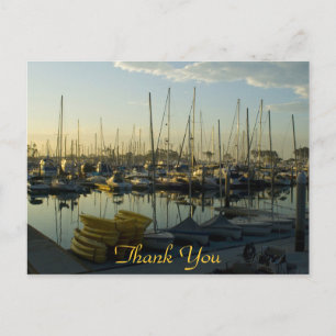 boats in the harbour, Thank You Postcard
